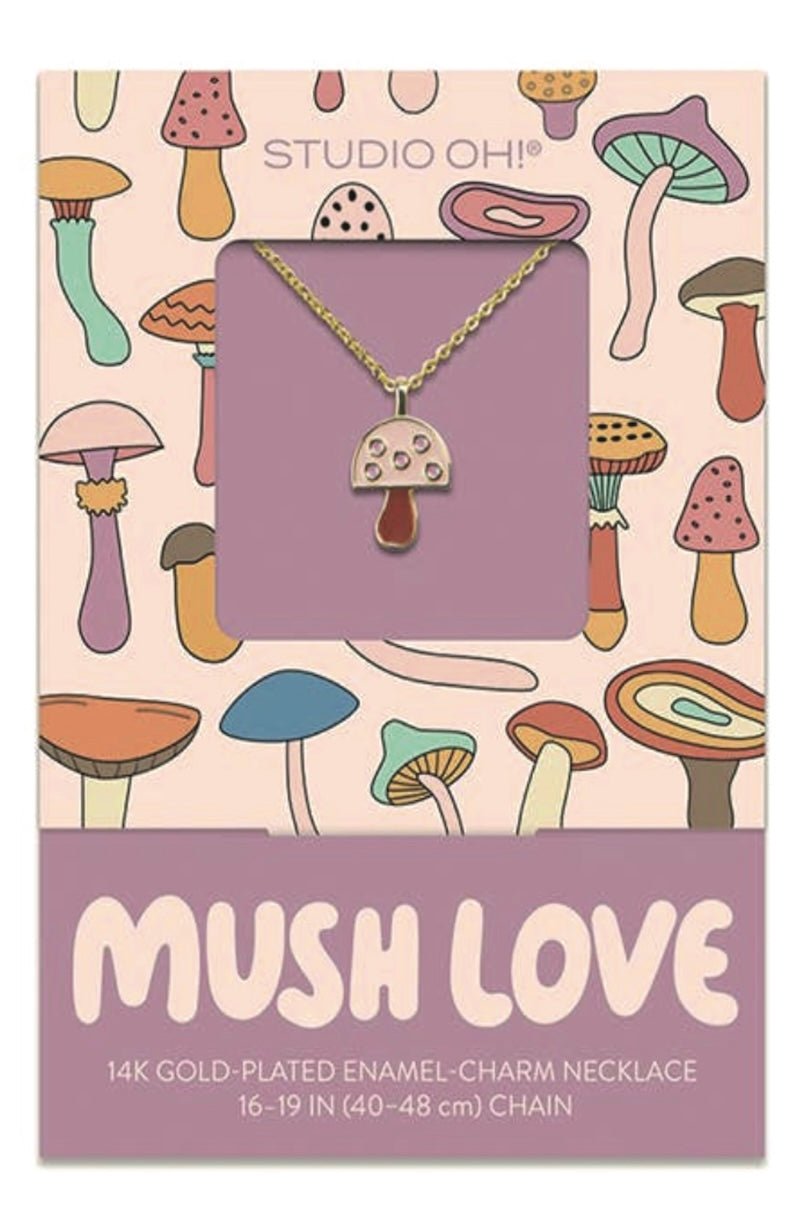 Mush Love! 14K Gold Mushroom Charm Necklace - Good Day Vibes - Foxy’s