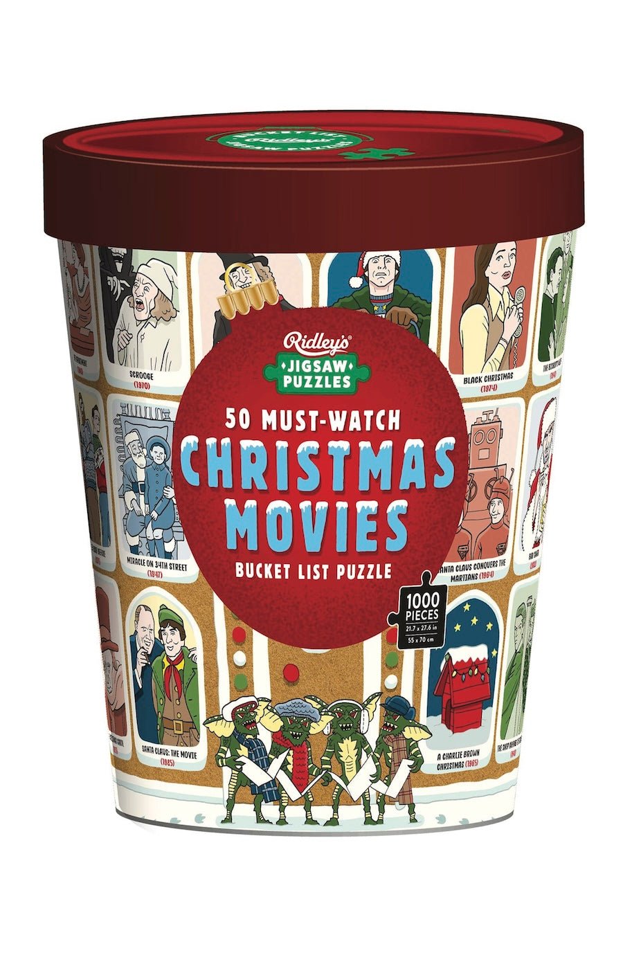 50 Must-Watch Christmas Movies Bucket List 1000-piece Jigsaw Puzzle - Foxy’s