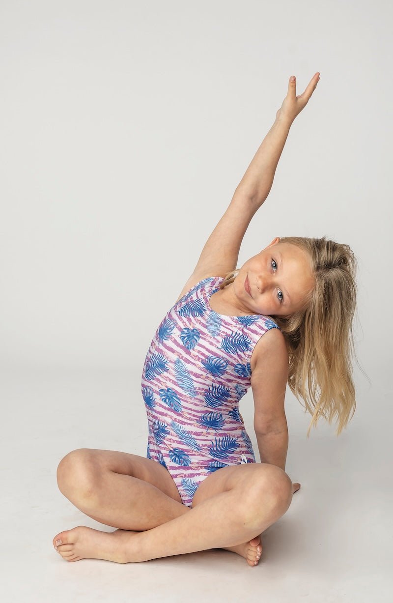 Palm Parade Gymnastics Leotard - Tropical Print, Foxy's Leos - Foxy’s