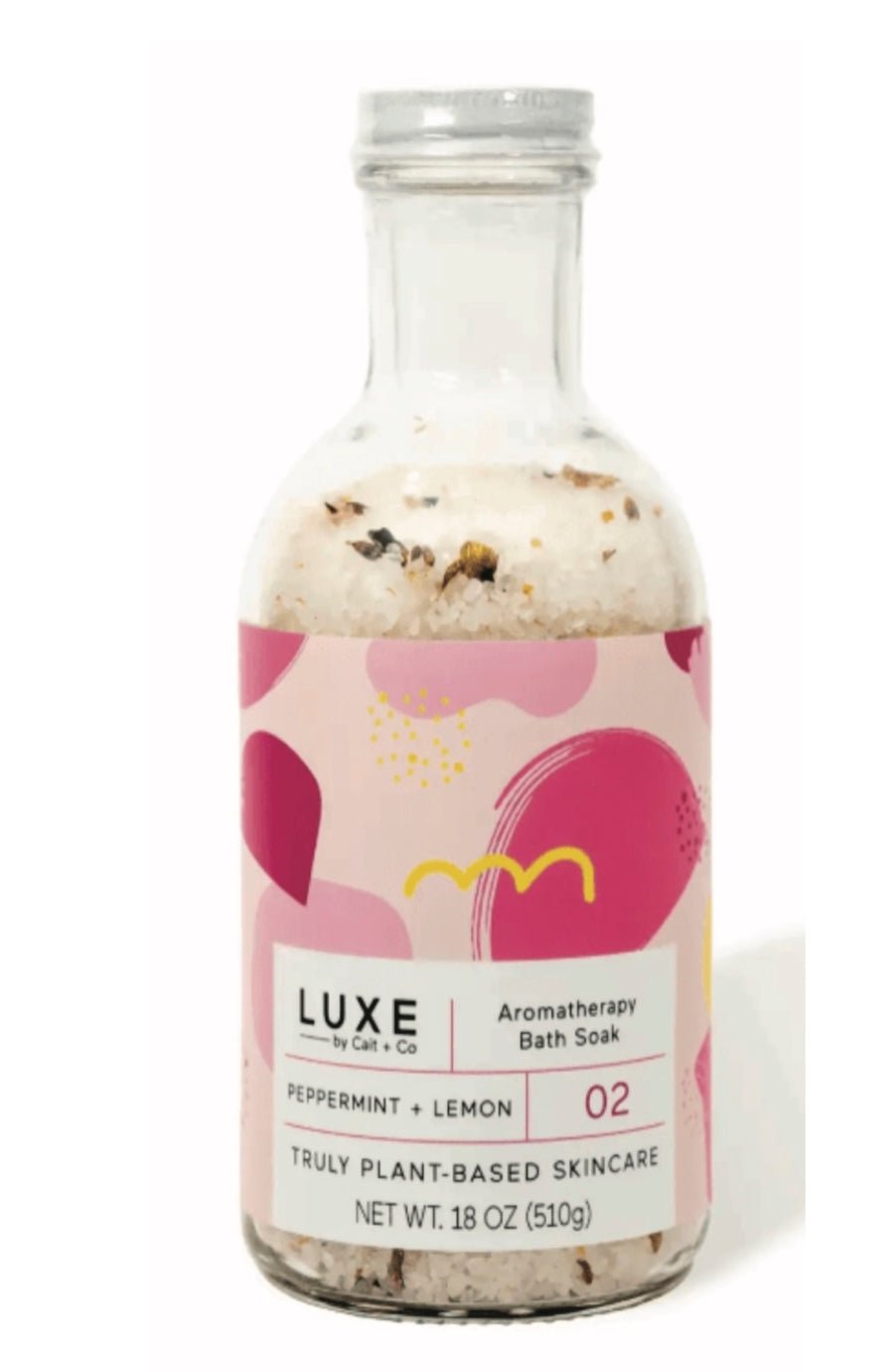 Luxe Peppermint + Lemon Aromatherapy Bath Salts Soak - 18 oz - Foxy’s