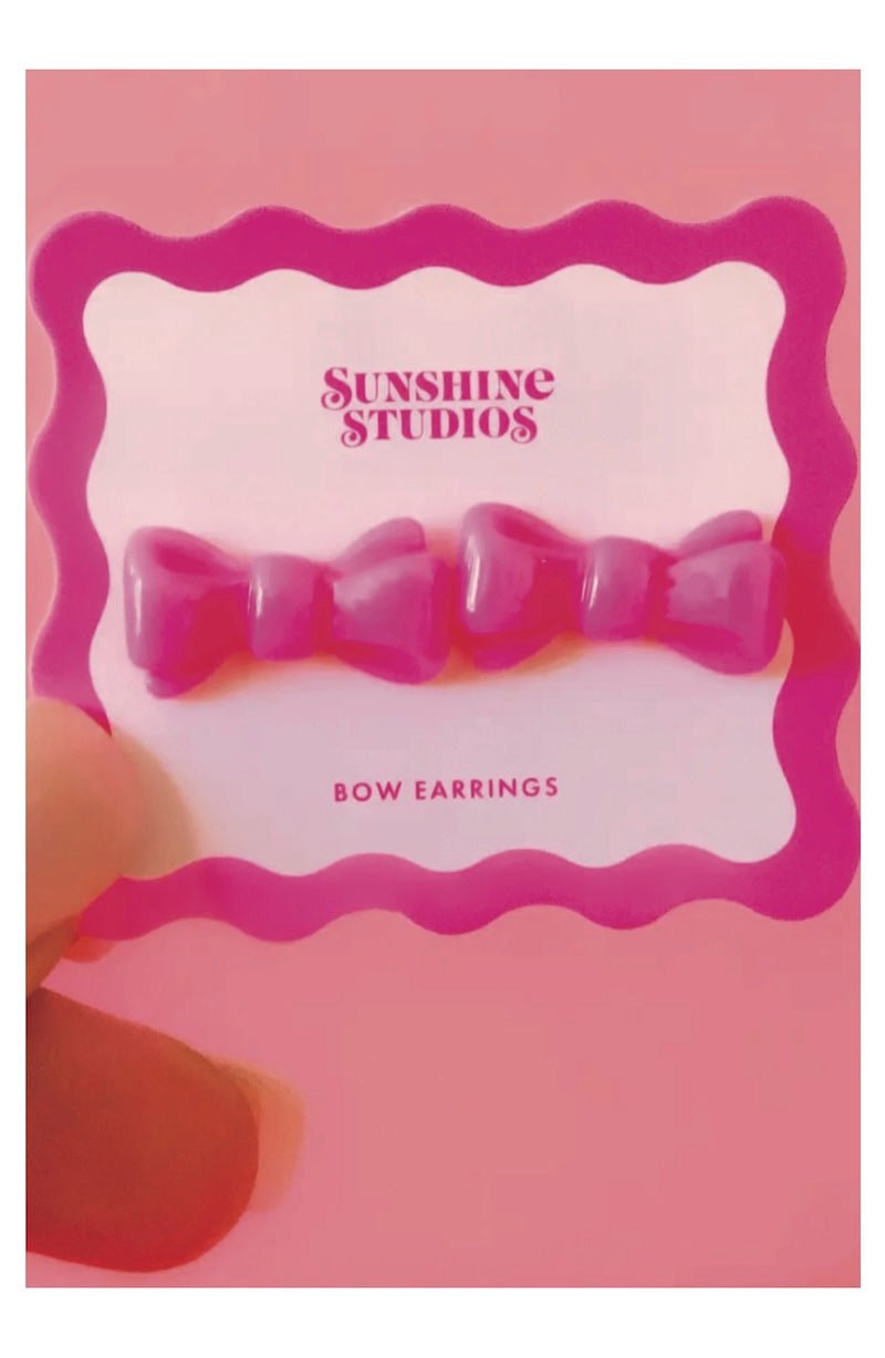 Pink Bow Earrings - Cute & Stylish Bows for Girls & Teens! - Foxy’s