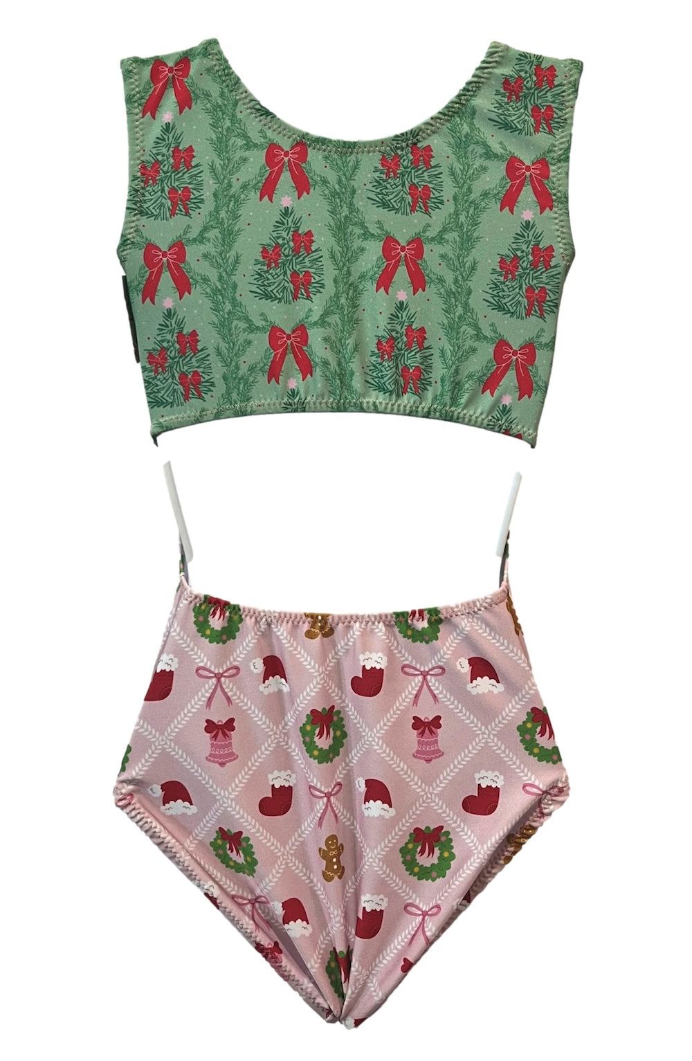 Pink Christmas Gymnastics Leotard | Holiday Magic in Every Flip