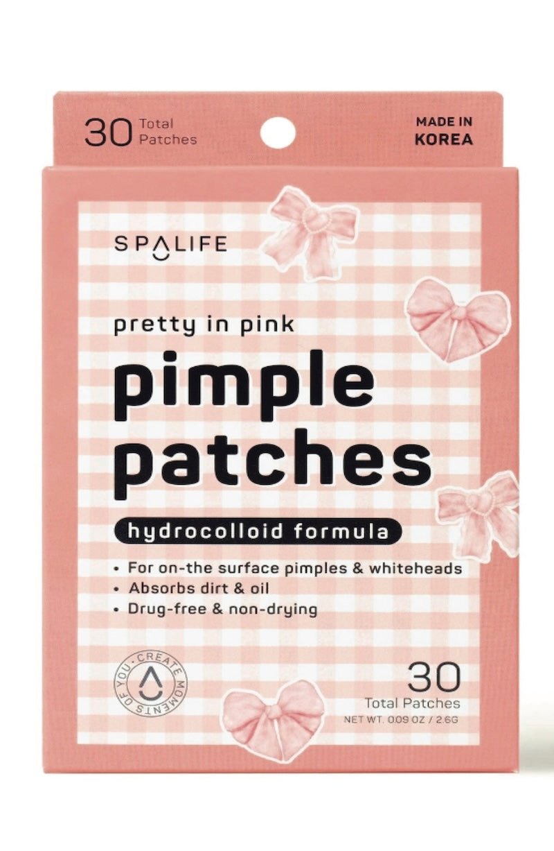Pretty in Pink Bow Pimple Patches - Hydrocolloid Acne Spot Treatment - Foxy’s