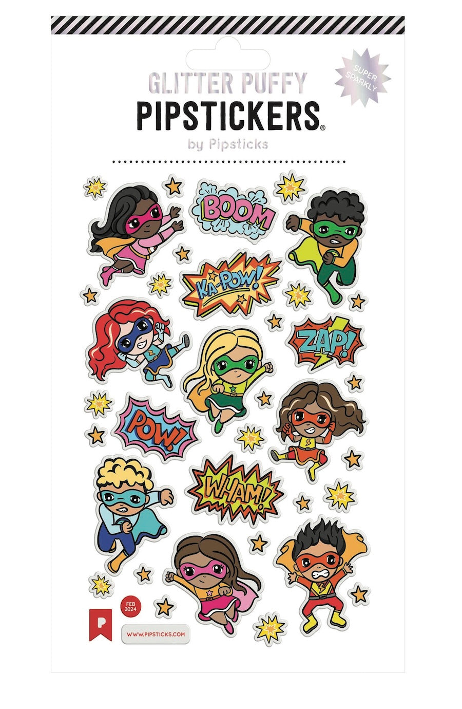Packet of Super Hero Puffy Stickers