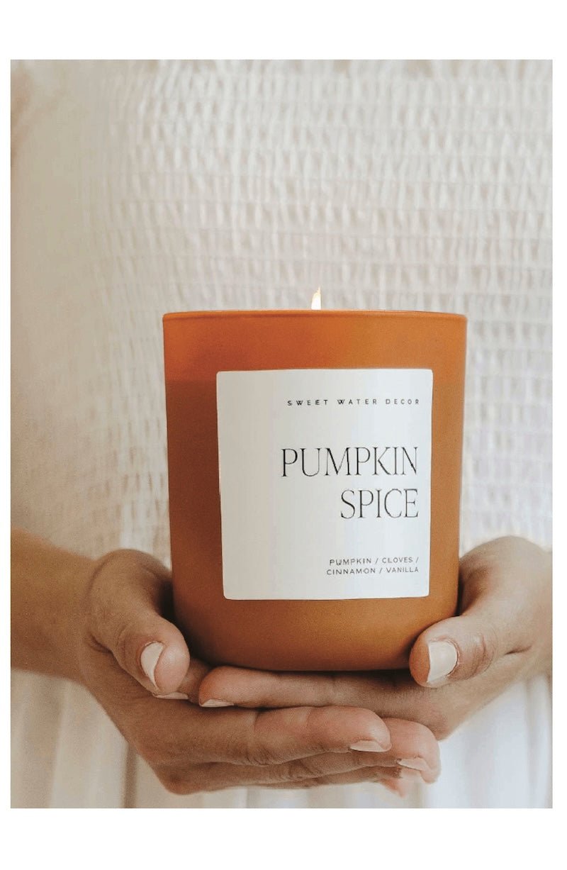 Pumpkin Spice 15 oz Soy Candle, Matte Jar - Fall Decor - Foxy’s