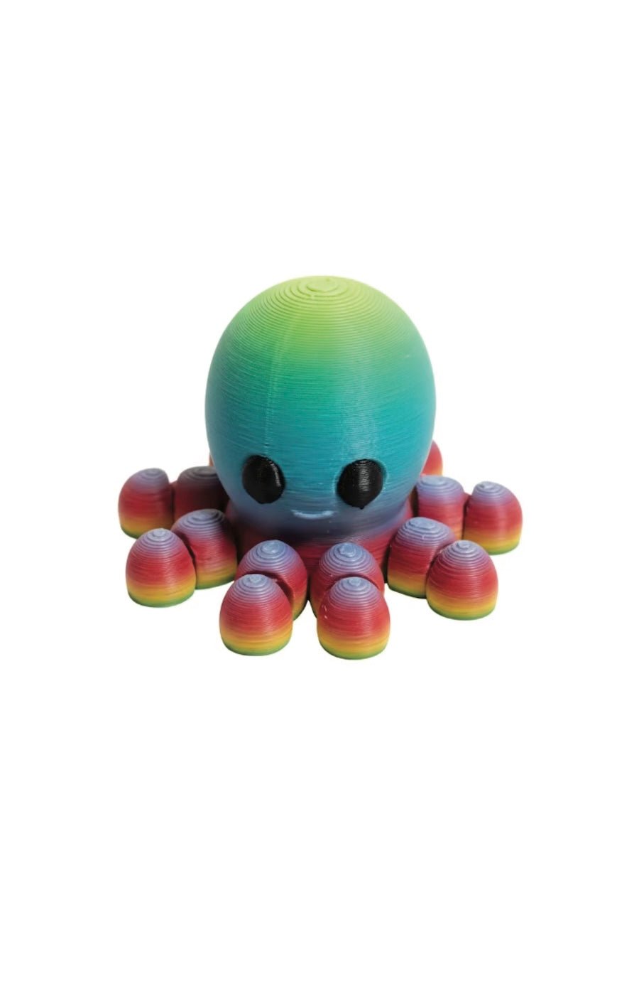 Octopus Rainbow • Mini 3D Printed Articulated Animal (2 Color Options) - Foxy’s