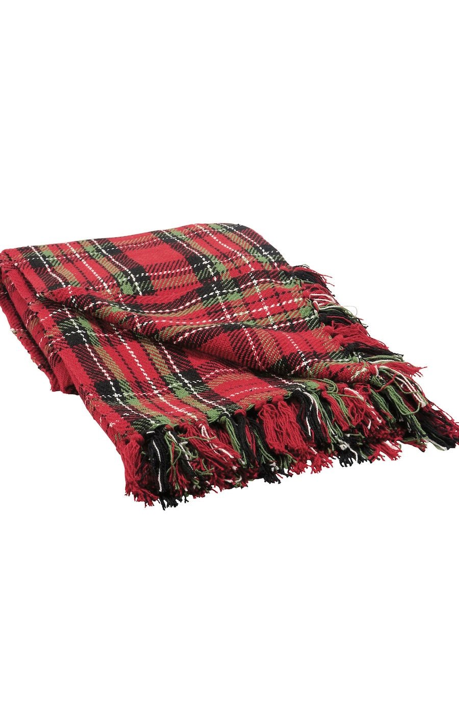 Red Plaid Throw | Christmas Blanket - Foxy’s
