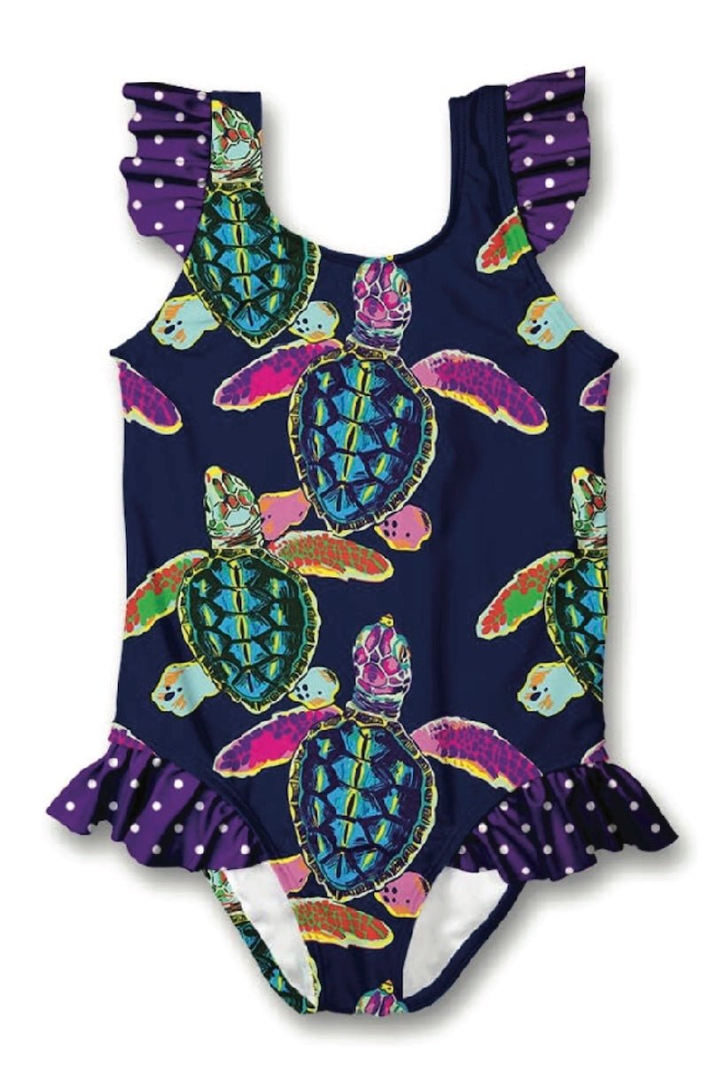 Toddler Girls' Sea Turtle Swimsuit - Size 3T - Foxy's Leotards - Foxy’s