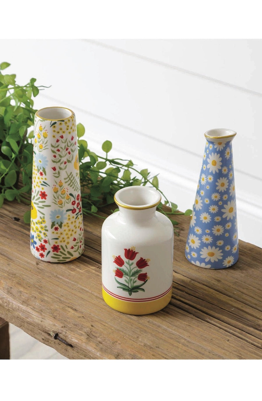 floral vases set of 3