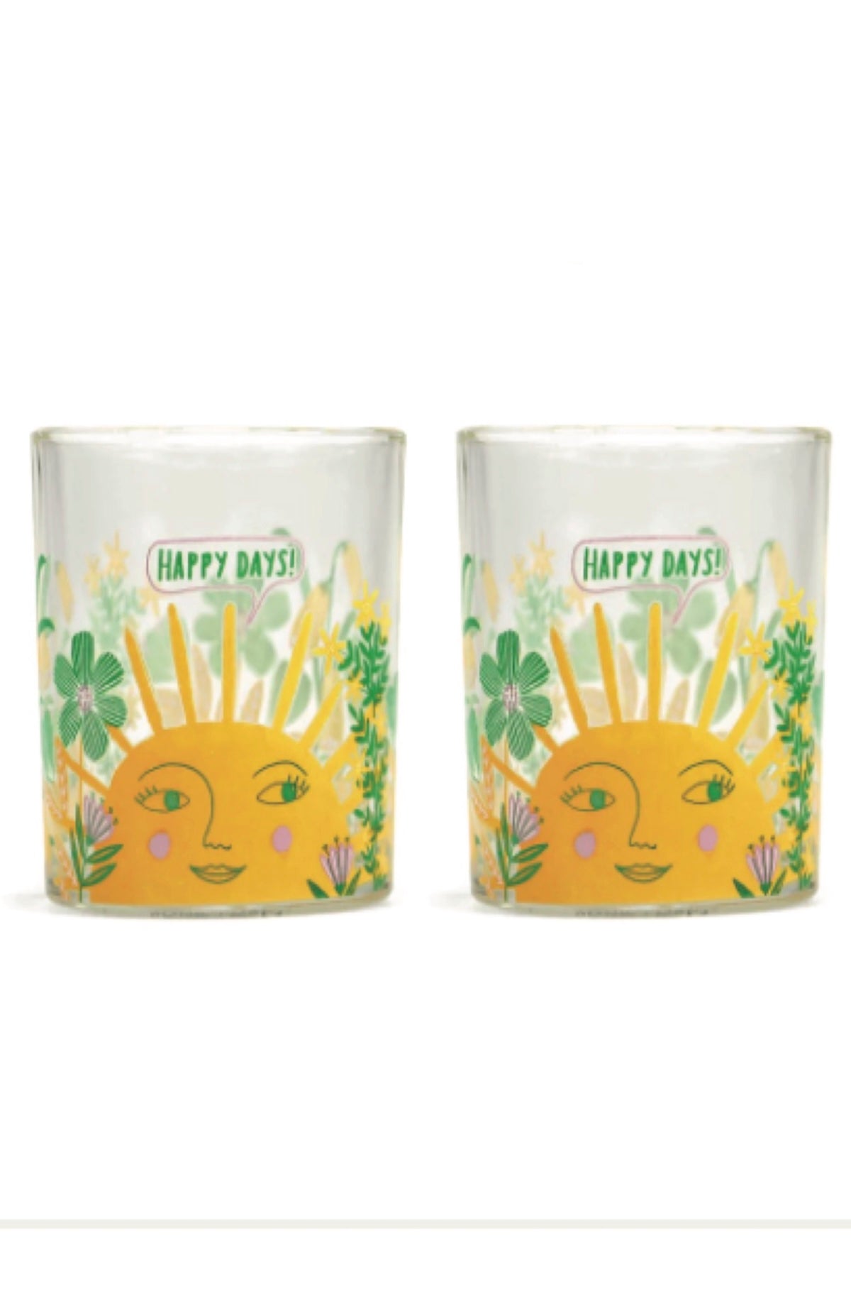 Drinking Glasses Tumblers Sun Yellow Happy Days - Foxy’s