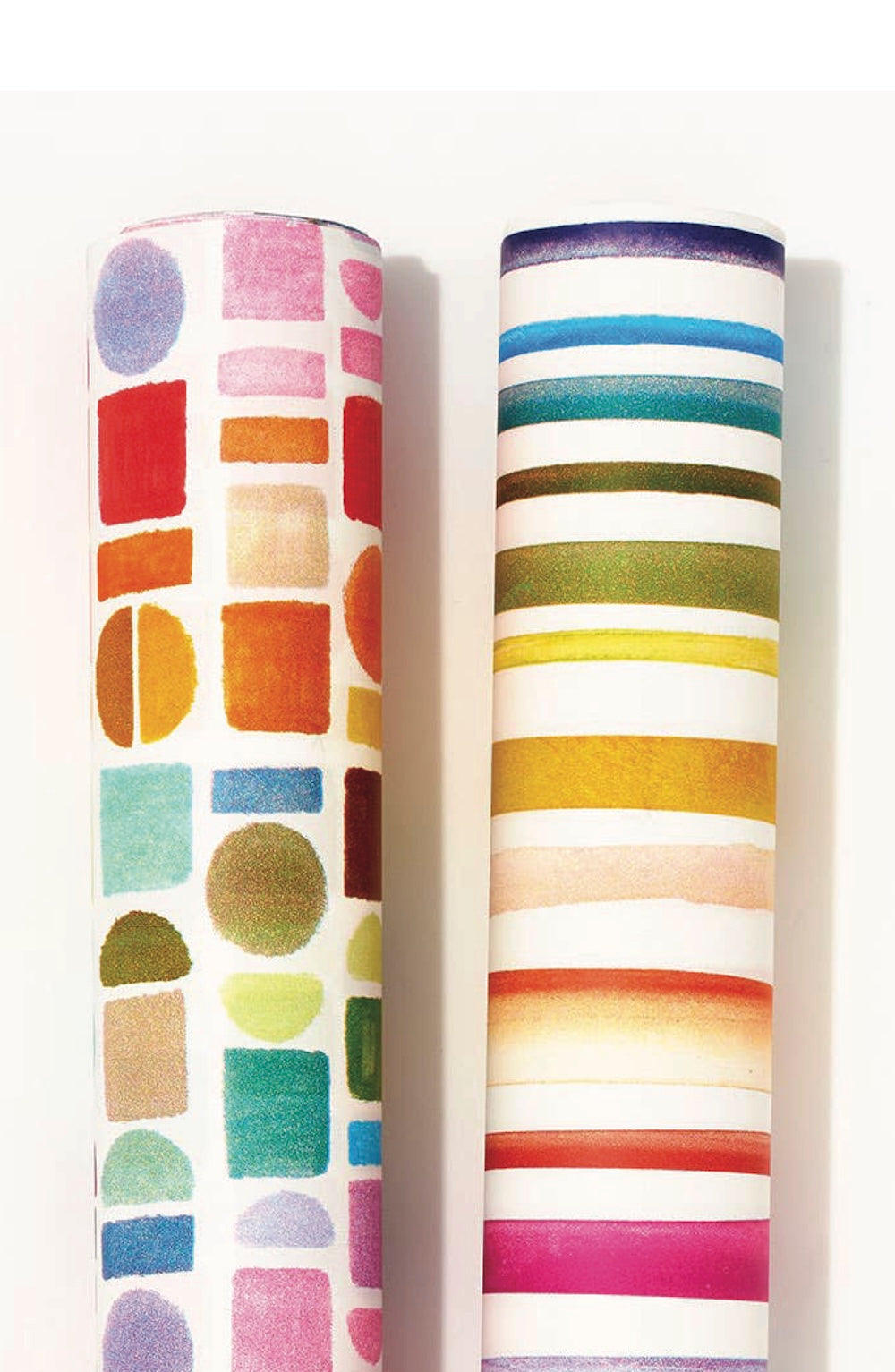 set of 2 rainnbow design wrapping paper