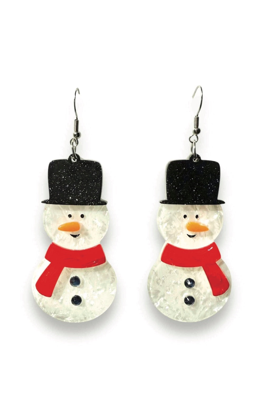 retro snowman earrings