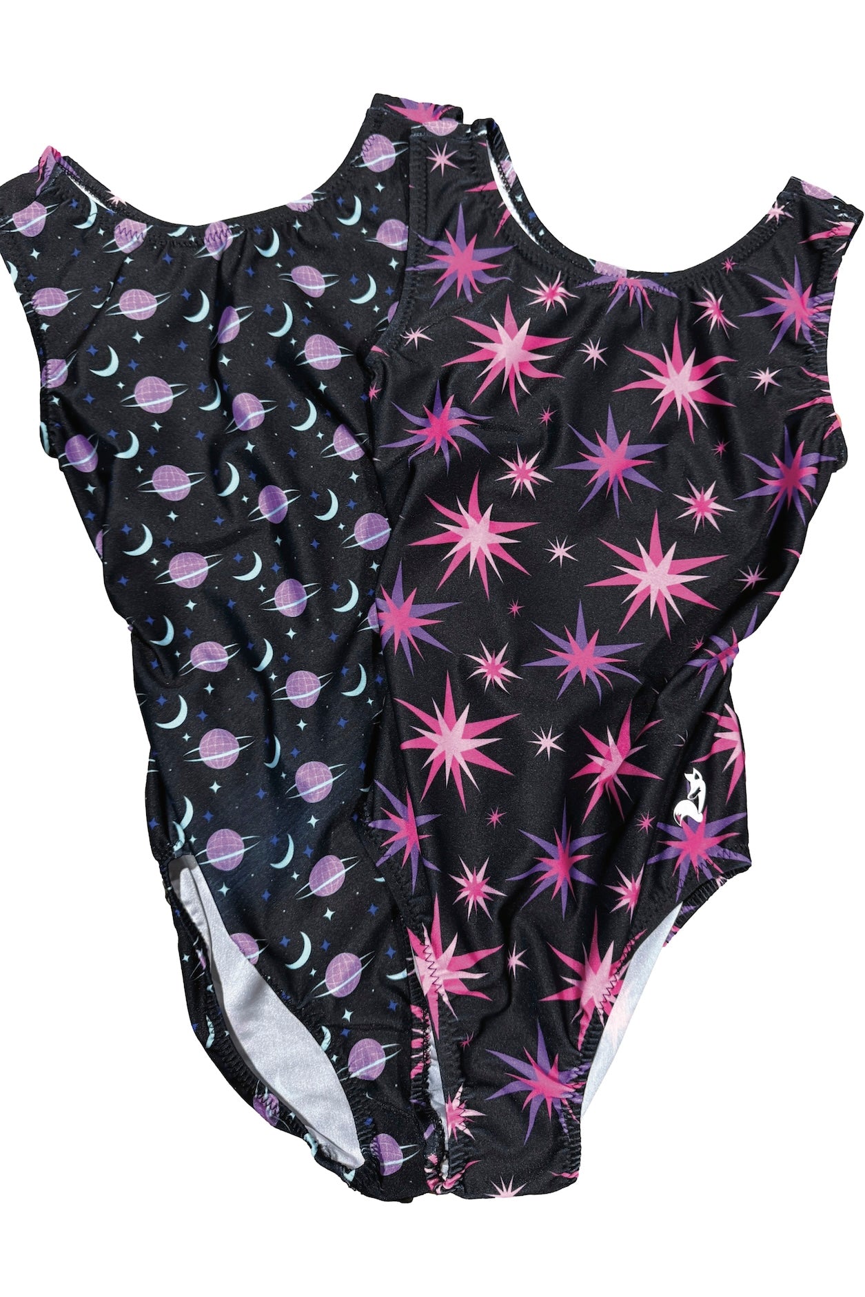 Girls' Stars & Planets Vice Versa Gymnastics Leotard - Foxy's Leotards - Choose Your Style! - Foxy’s