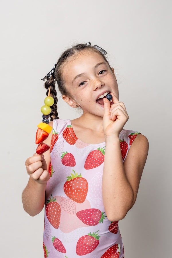 Strawberries & Cream Gymnastics Leotard - Girls Dance Leotard - Foxy's Leos - Foxy’s