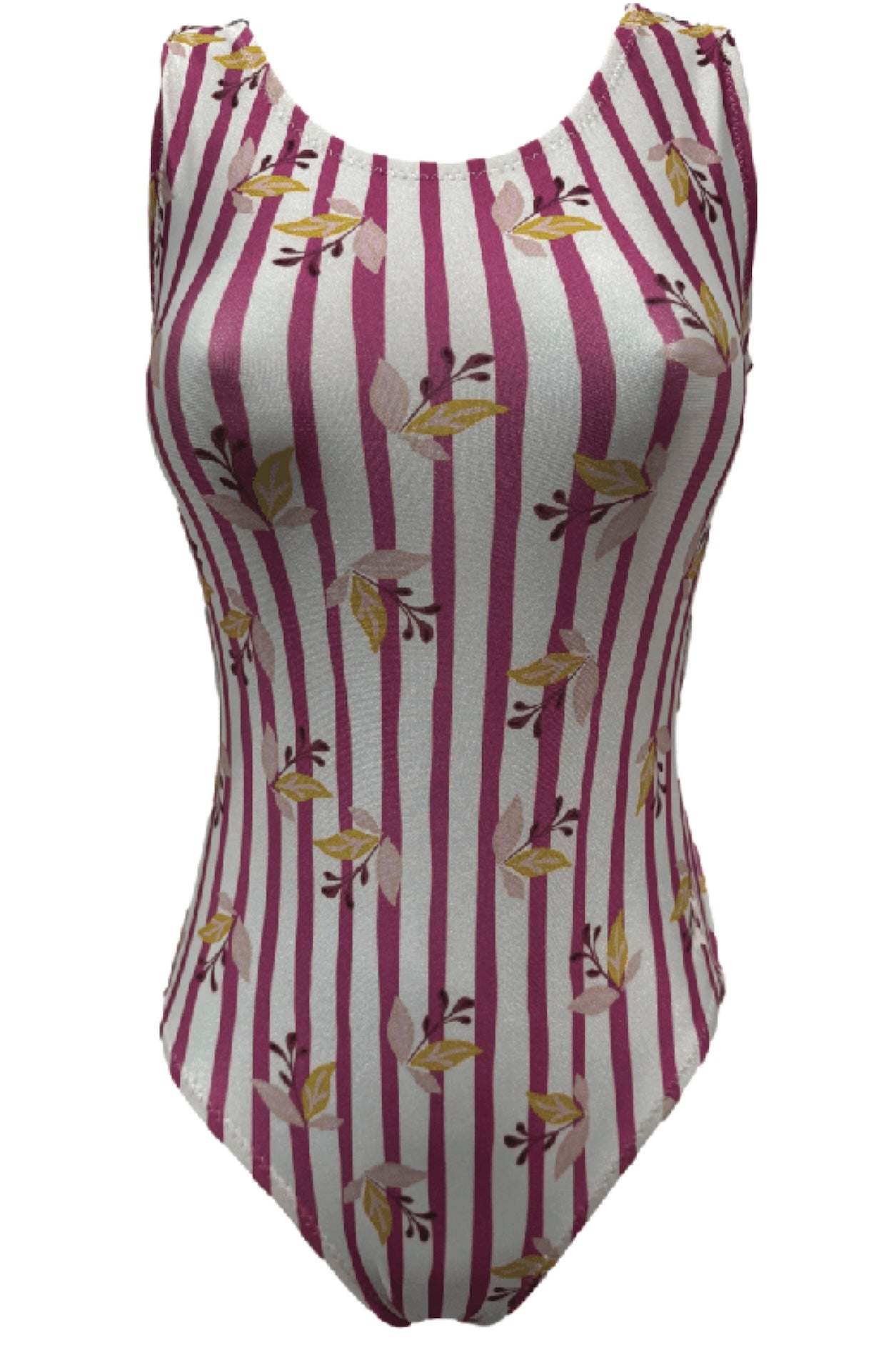 Striped Floral Foxy's Leotard - Foxy’s