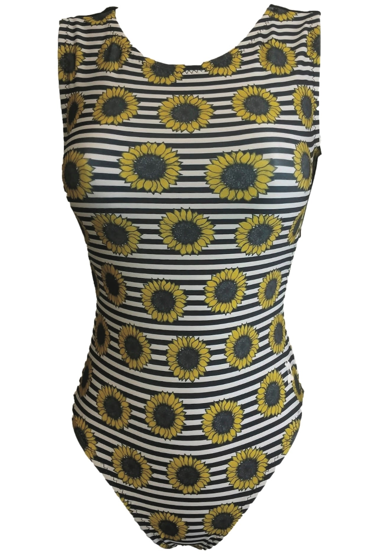 Sunflower Stripes Leotard - Foxy's Gymnastics & Dance Leo - Made in USA - Foxy’s