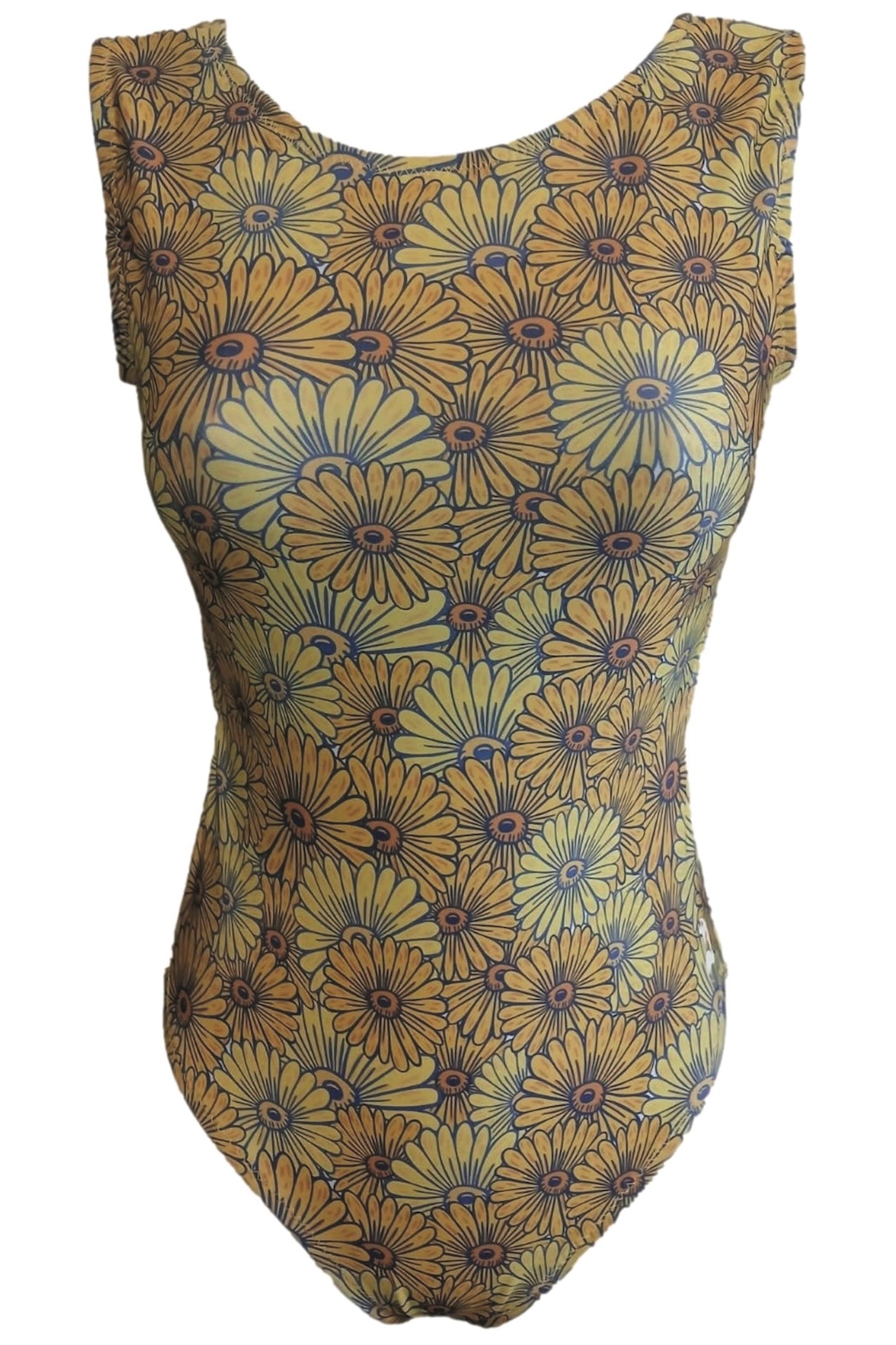 Sunflower Gymnastics Leotard - Foxy's Open - Back Dance Leo - Made in USA - Foxy’s