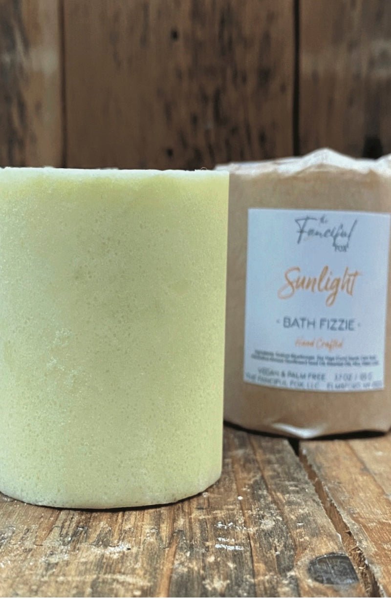 Sunlight Citrus Bath Bomb Fizzie | Essential Oils | Vegan & Palm - Free - Foxy’s