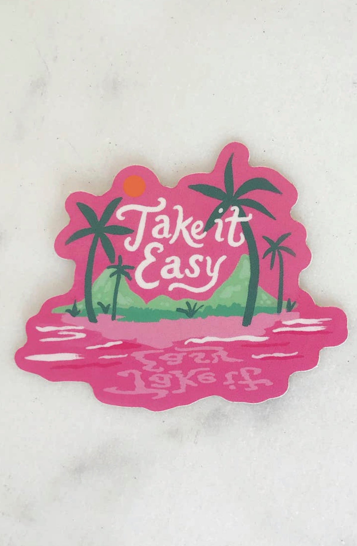 Die Cut Sticker | Take It Easy Island - Foxy’s