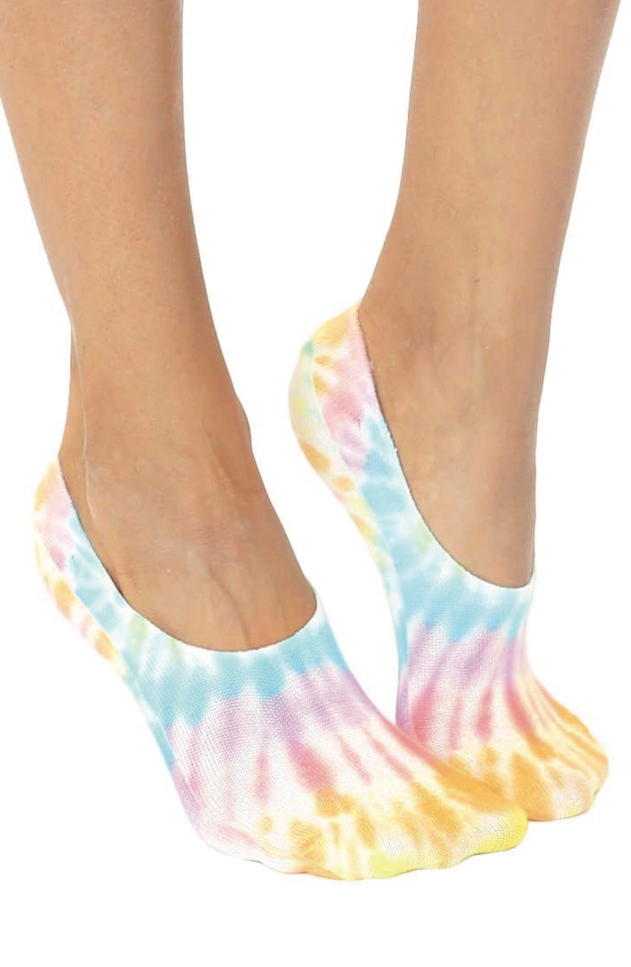 No-Show Liner Socks - Pastel Tie Dye Print