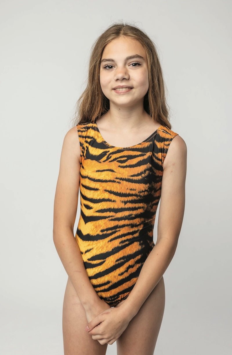 Untamed Spirit Tiger Print Gymnastics Leotard - Foxy’s