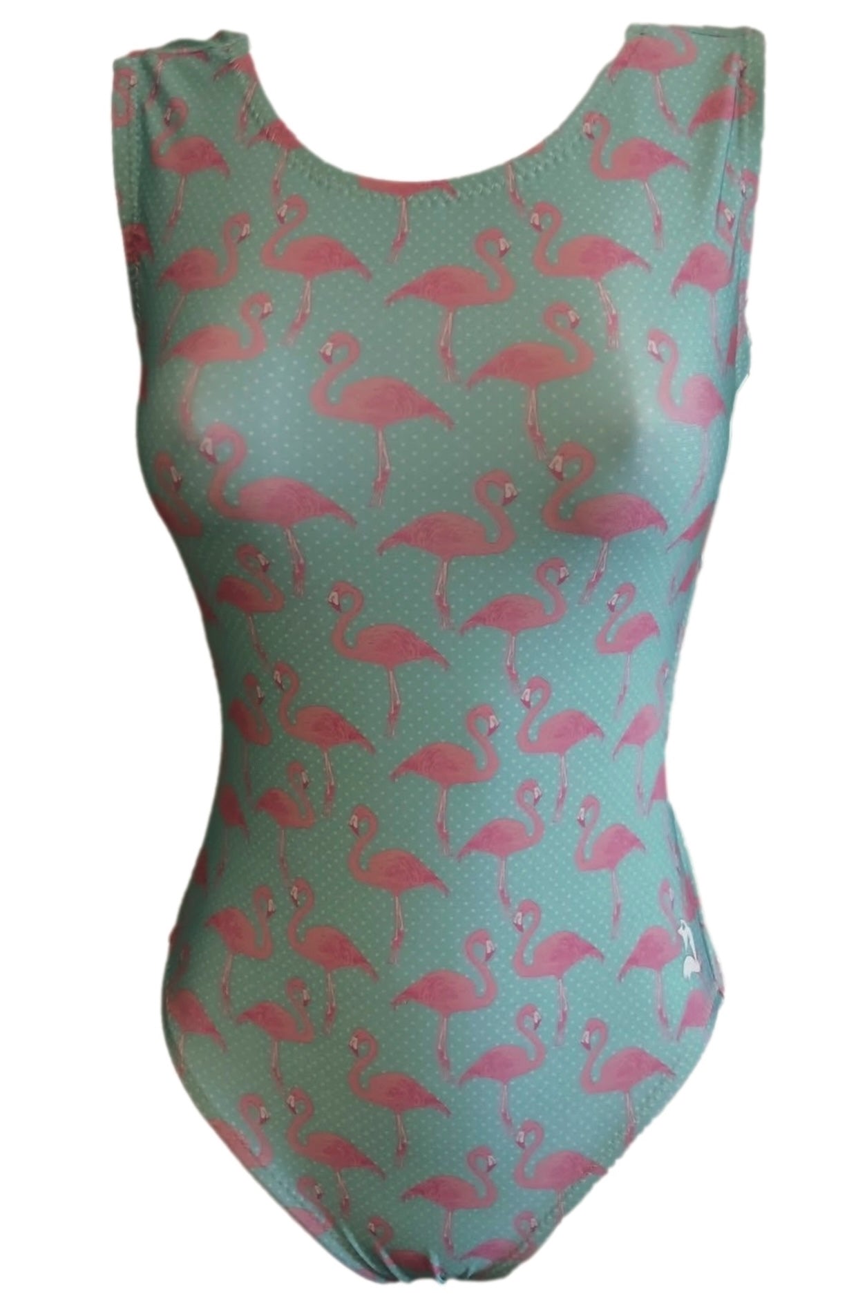 Fantastic Flamingos Gymnastics Leotard - Teal & Pink, Made in USA! - Foxy’s