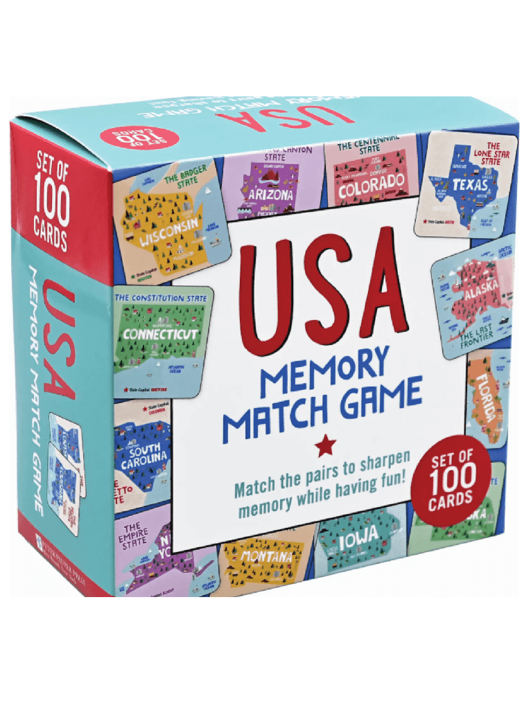 USA Memory Match Game - Fun Educational Game for Kids (100 Cards) - Foxy’s