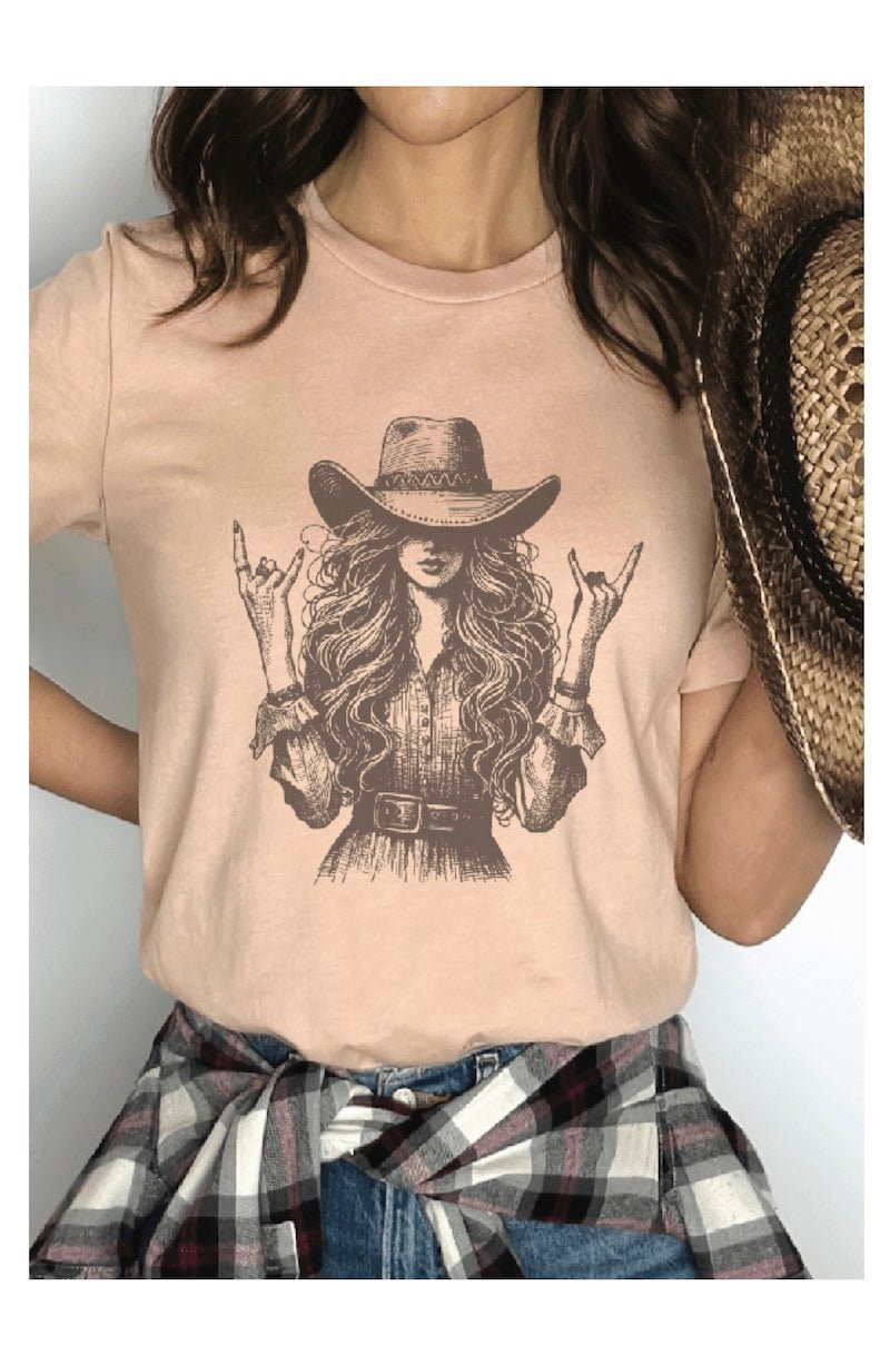 Vintage Western Cowgirl Graphic T-Shirt - Foxy’s