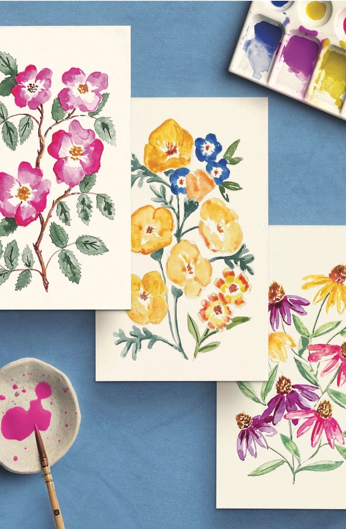 Watercolor Painting Kit : Wildflowers No1 - Foxy’s