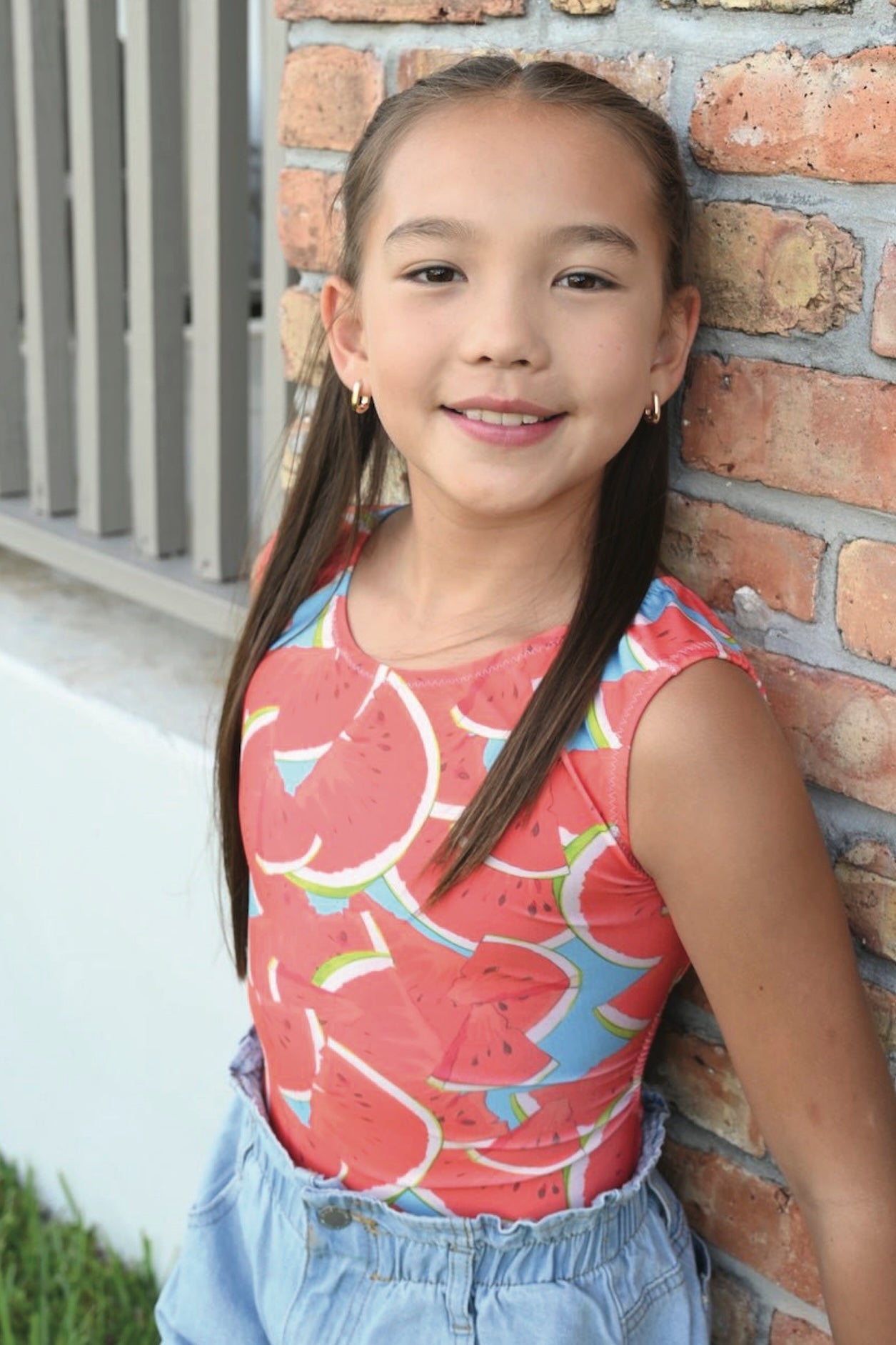 One in a Melon Gymnastics Leotard - Foxy's Leos - Vibrant Watermelon Print - Foxy’s