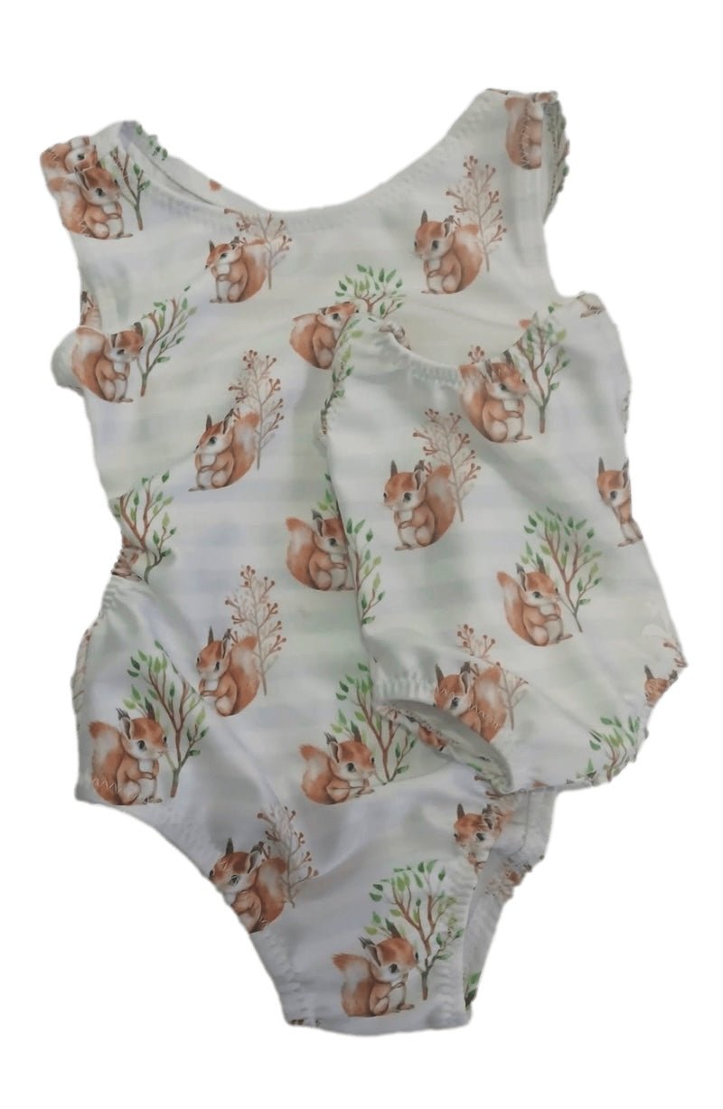 Woodland Chipmunk Tumble Tot Matching Doll Leotard Set - Foxy’s