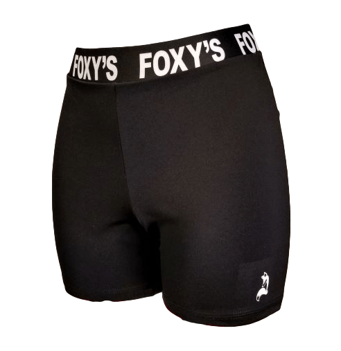 NEW Foxy's Banded 4" Black Lycra Performance Shorts - Foxy’s
