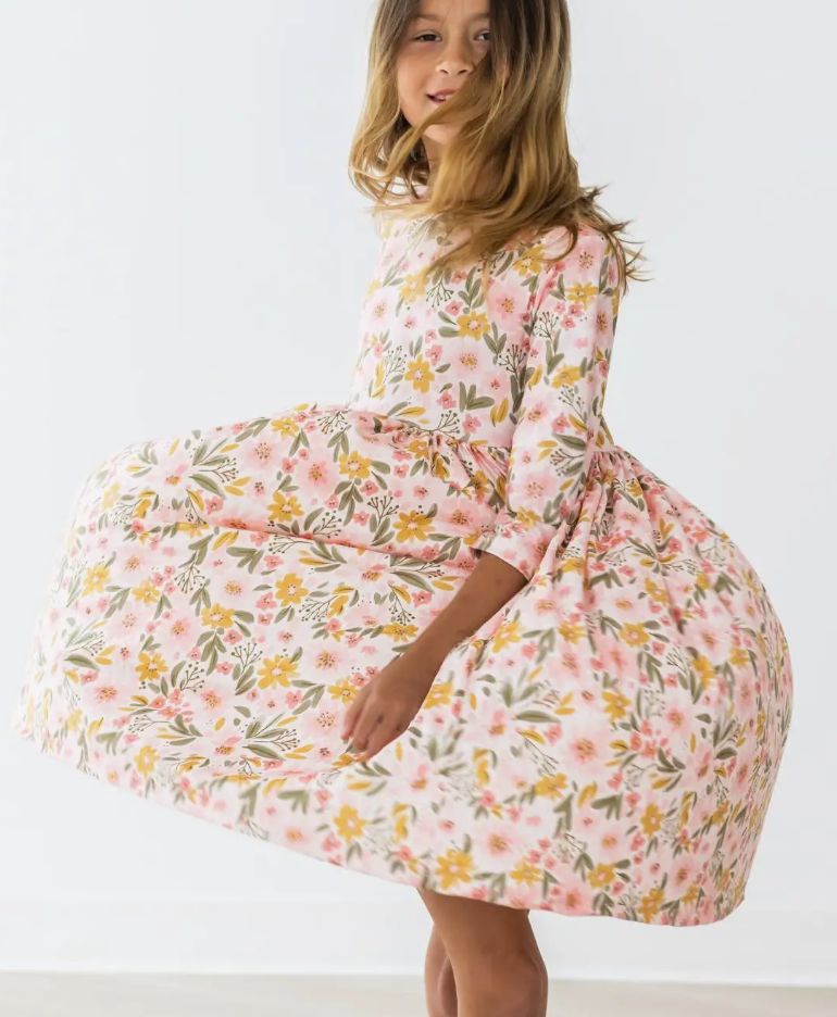 girls floral dress with pockets