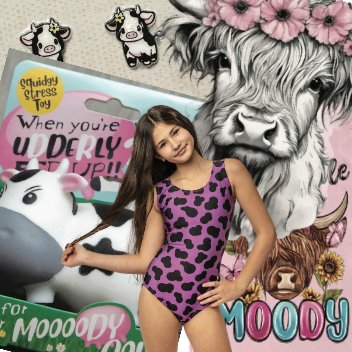 cute cow gifts and leotards by Foxy's Leotards