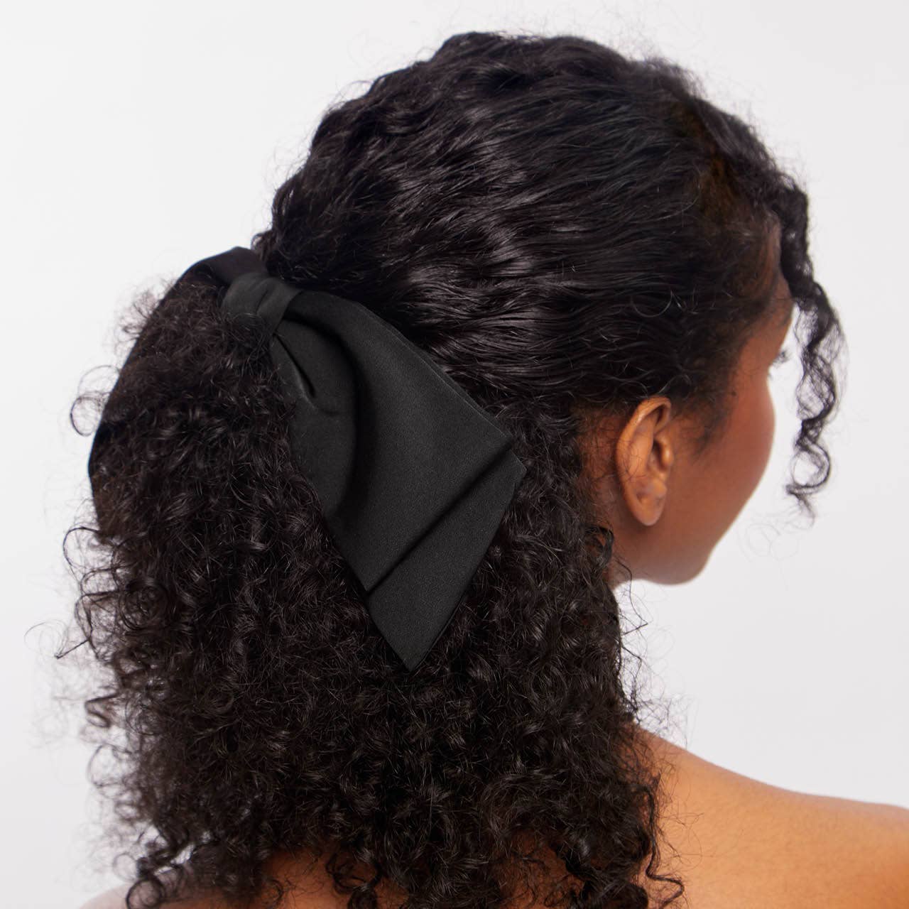 Overiszed Bow Hair Clip- Black