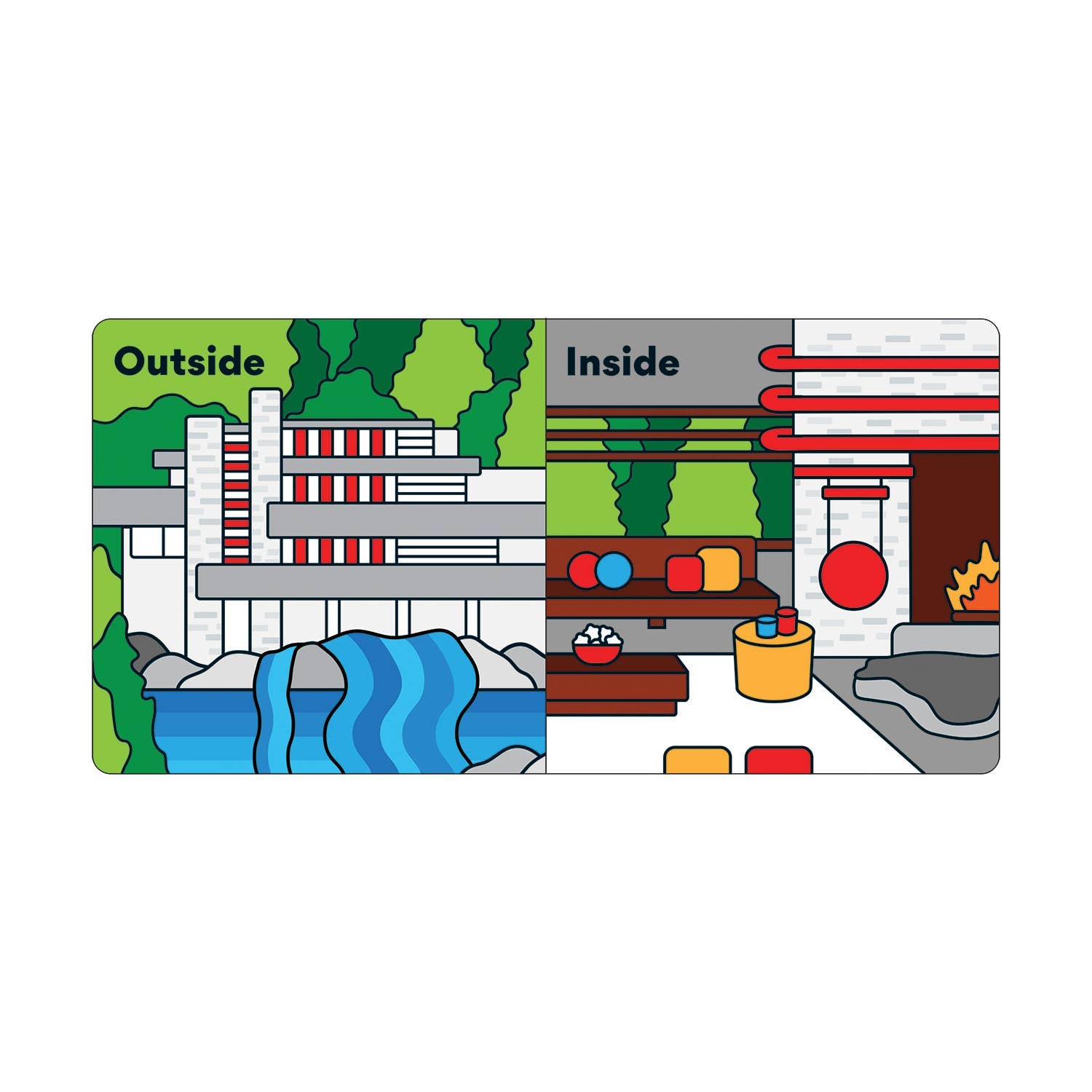 Opposites With Frank Lloyd Wright Board Book - Foxy’s