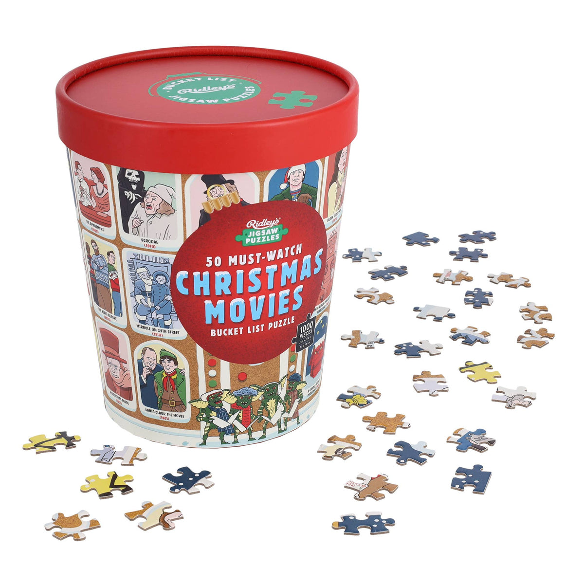 50 Must-Watch Christmas Movies Bucket List 1000-piece Jigsaw Puzzle - Foxy’s