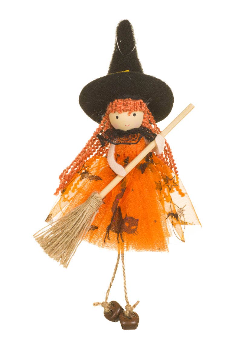 Orange Witch Girl Doll With Starry Critters Dress - Foxy’s