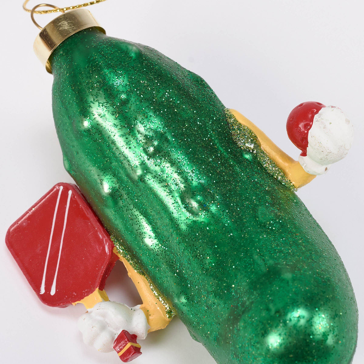 Pickleball Glass Ornament