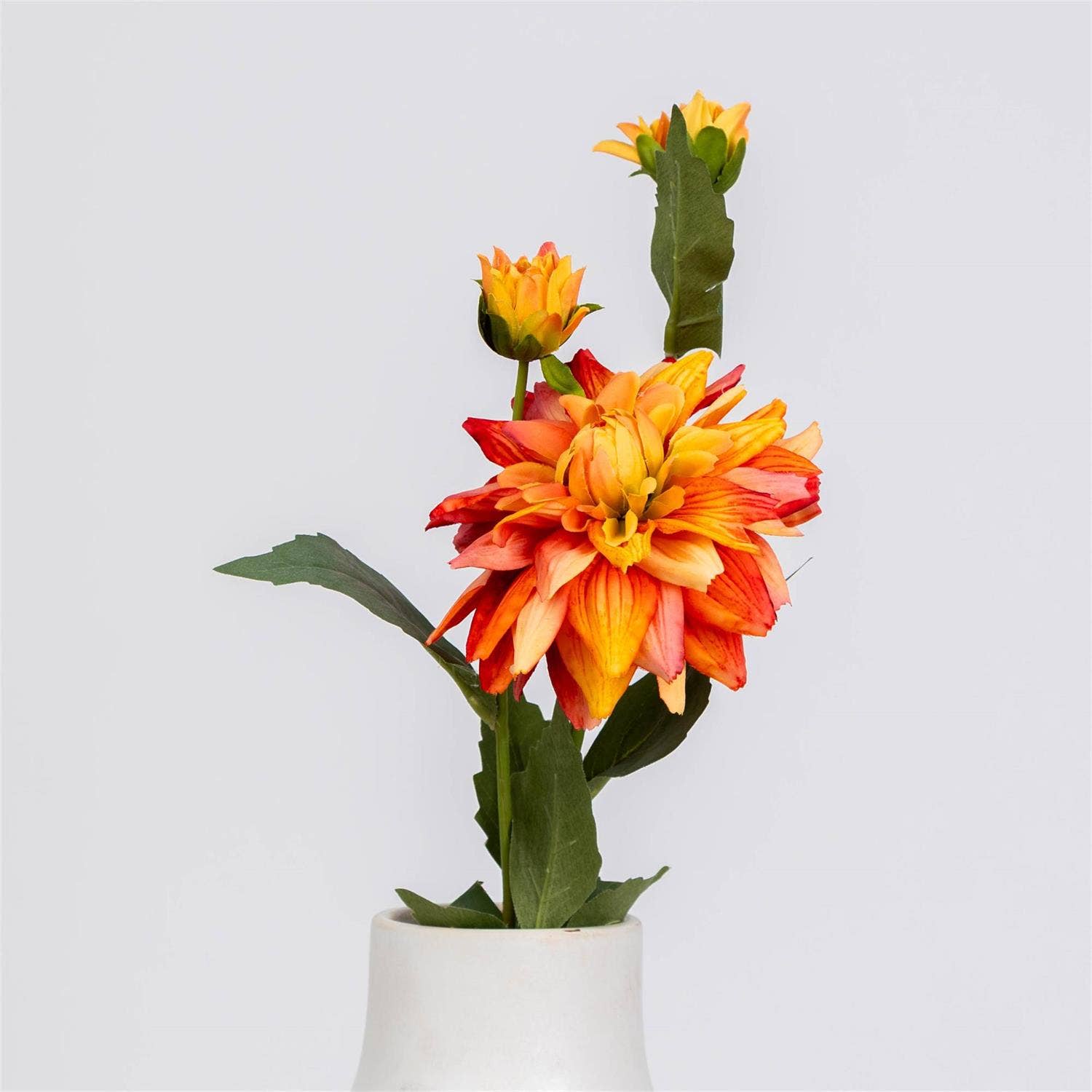 Faux Stem - Dahlia Orange