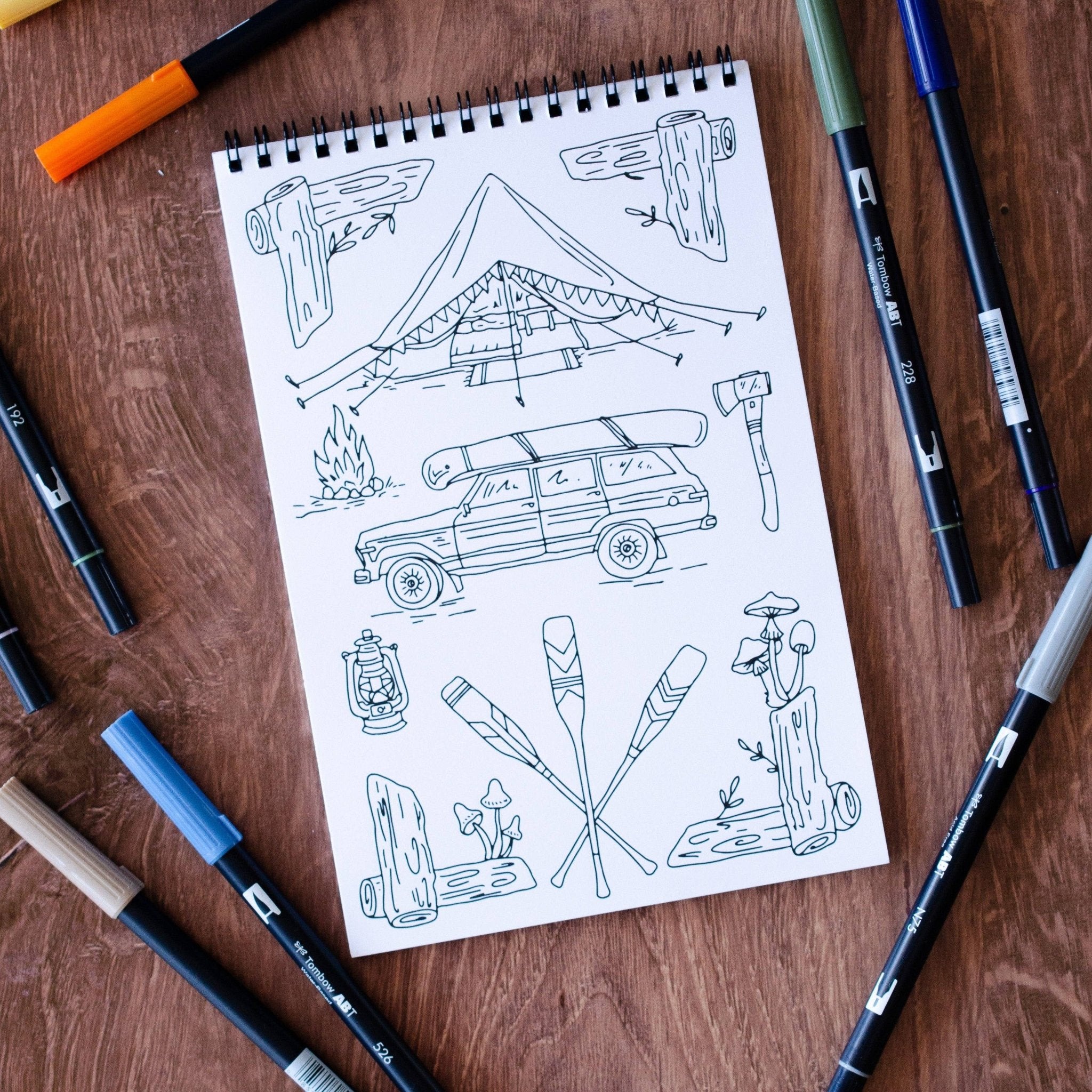 Outdoor Adventure Premium Coloring Book - Foxy’s