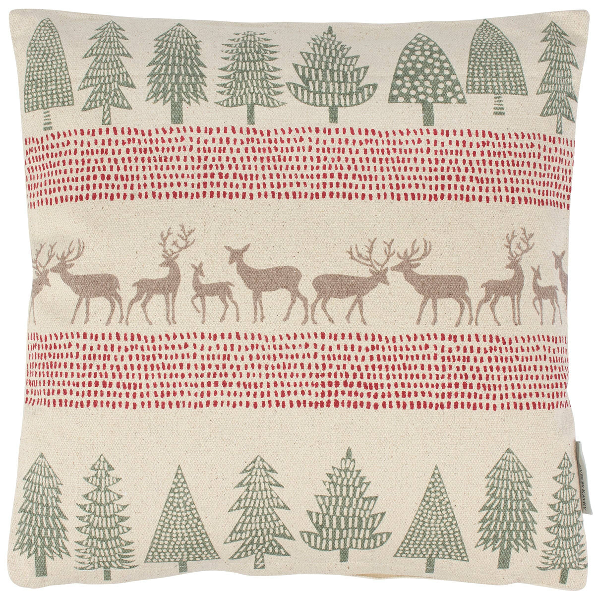 Forest Trees & Deer Pillow | Holiday Decor Pillow - Foxy’s