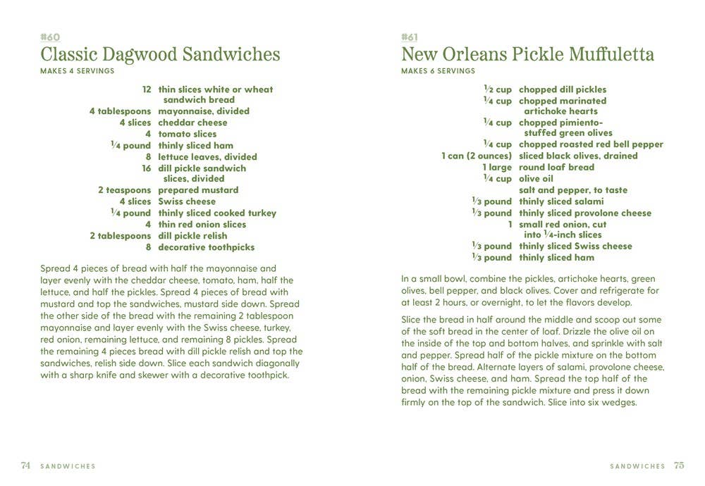 Two sandwich recipes side by side on a white background