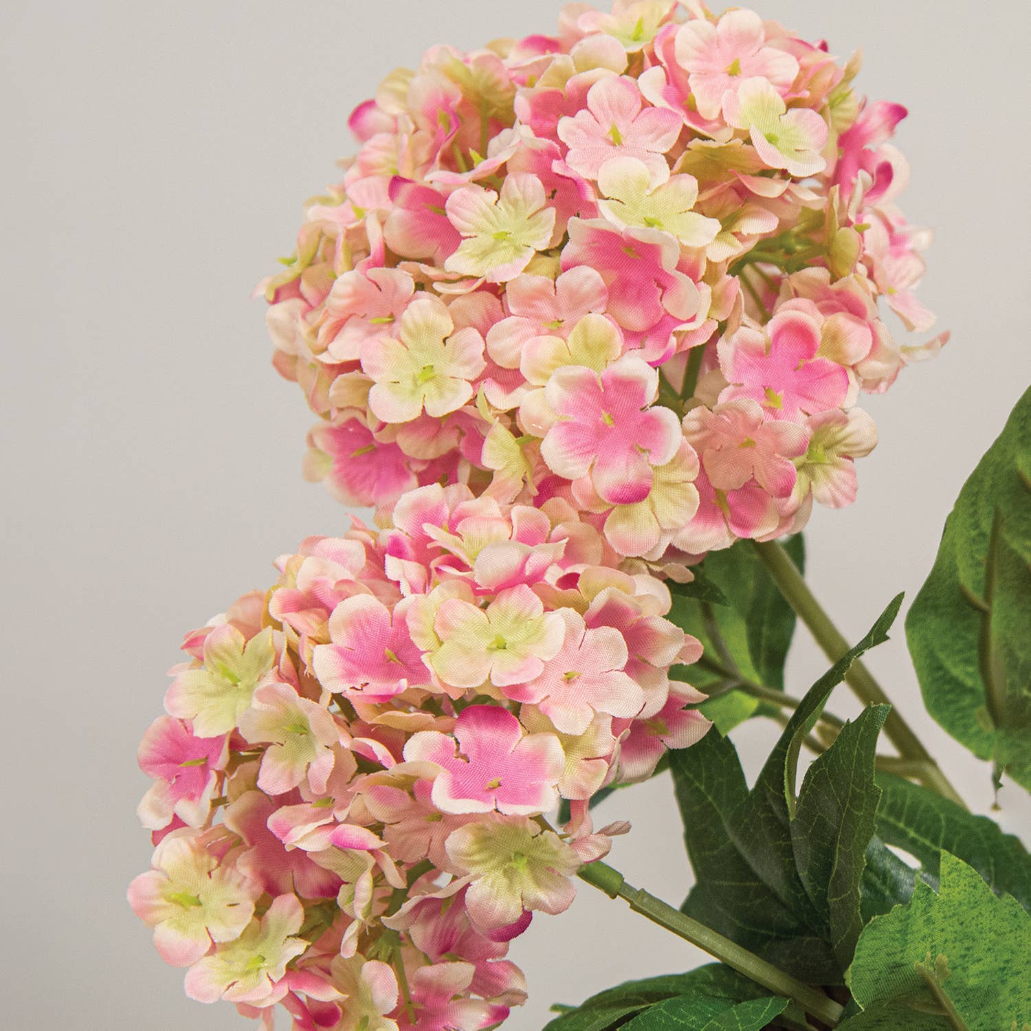 Faux Pink Snowball Hydrangea Spray - 32" - Foxy’s