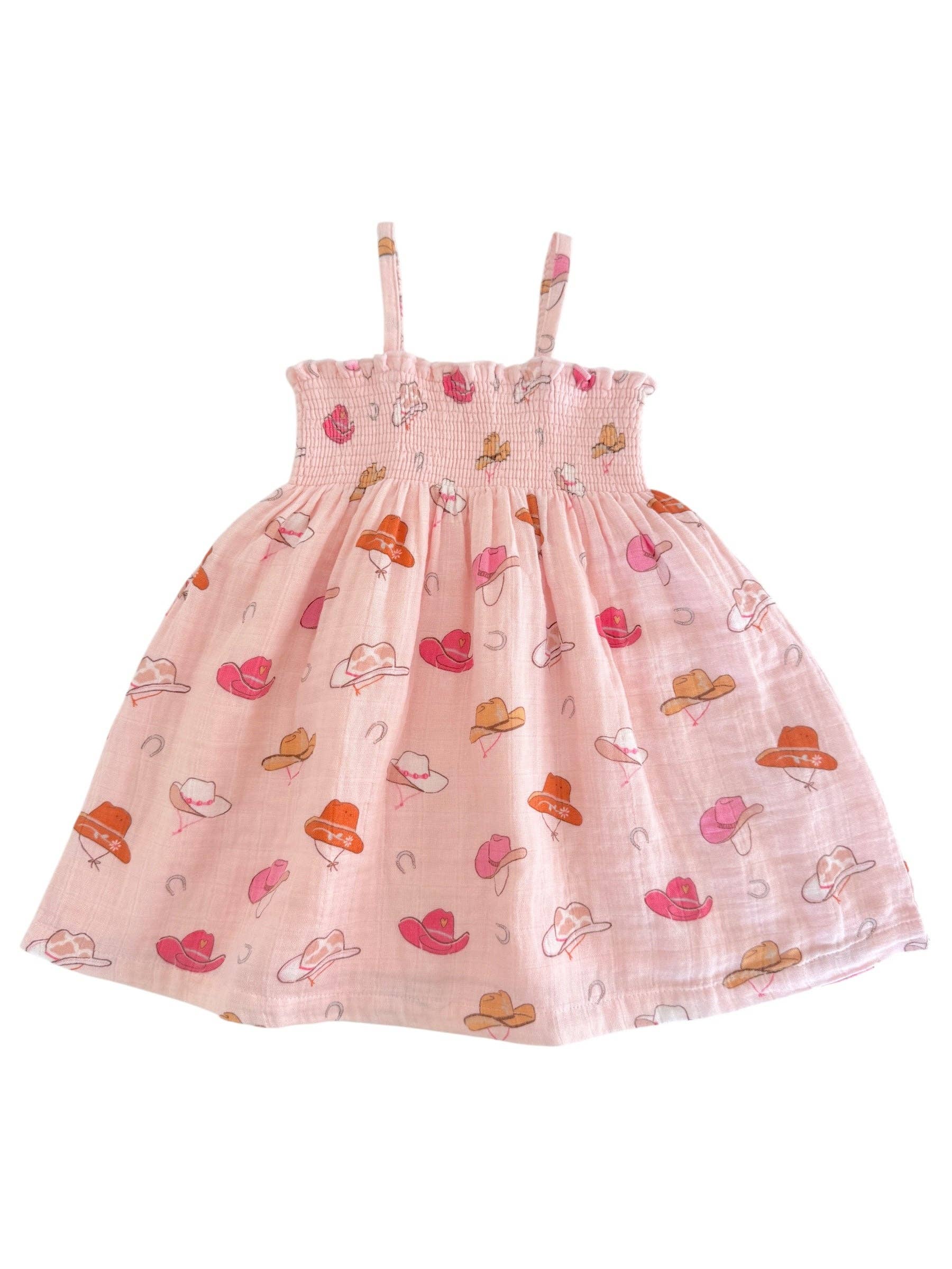 Western Pink / Muslin Smocked Tube Dress - Foxy’s