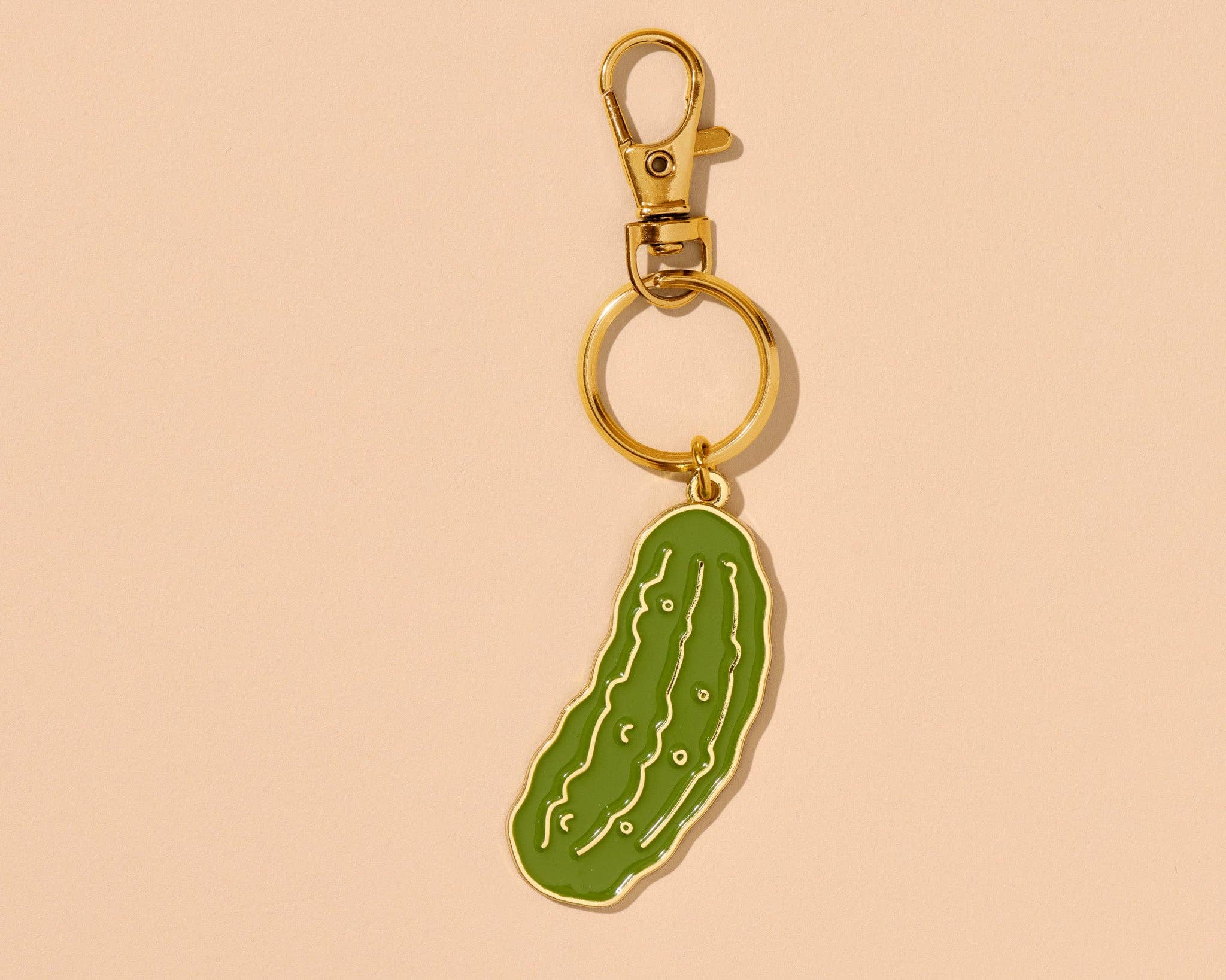 Enamel Keychain & Bag Charm—Pickle (Veggie, Foodie, Summer) - Foxy’s