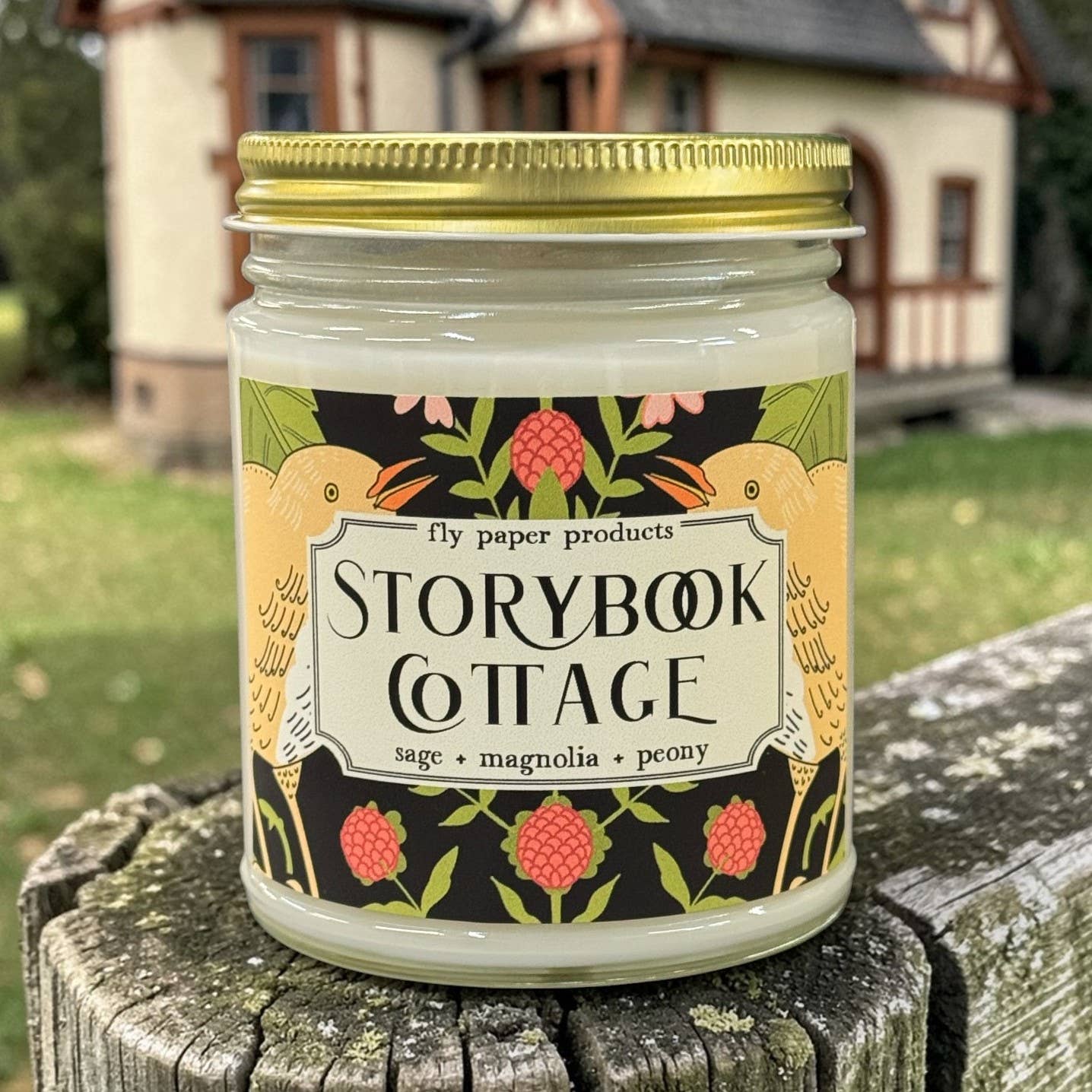 Storybook Cottage 9oz Soy Candle - Sage + Magnolia + Peony