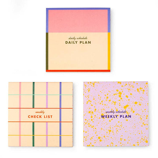 Inkerie Set of 3 Sticky Note Memo Pads