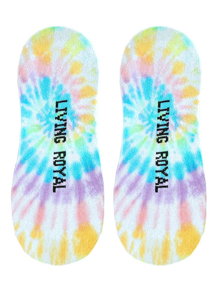 No-Show Liner Socks - Pastel Tie Dye Print