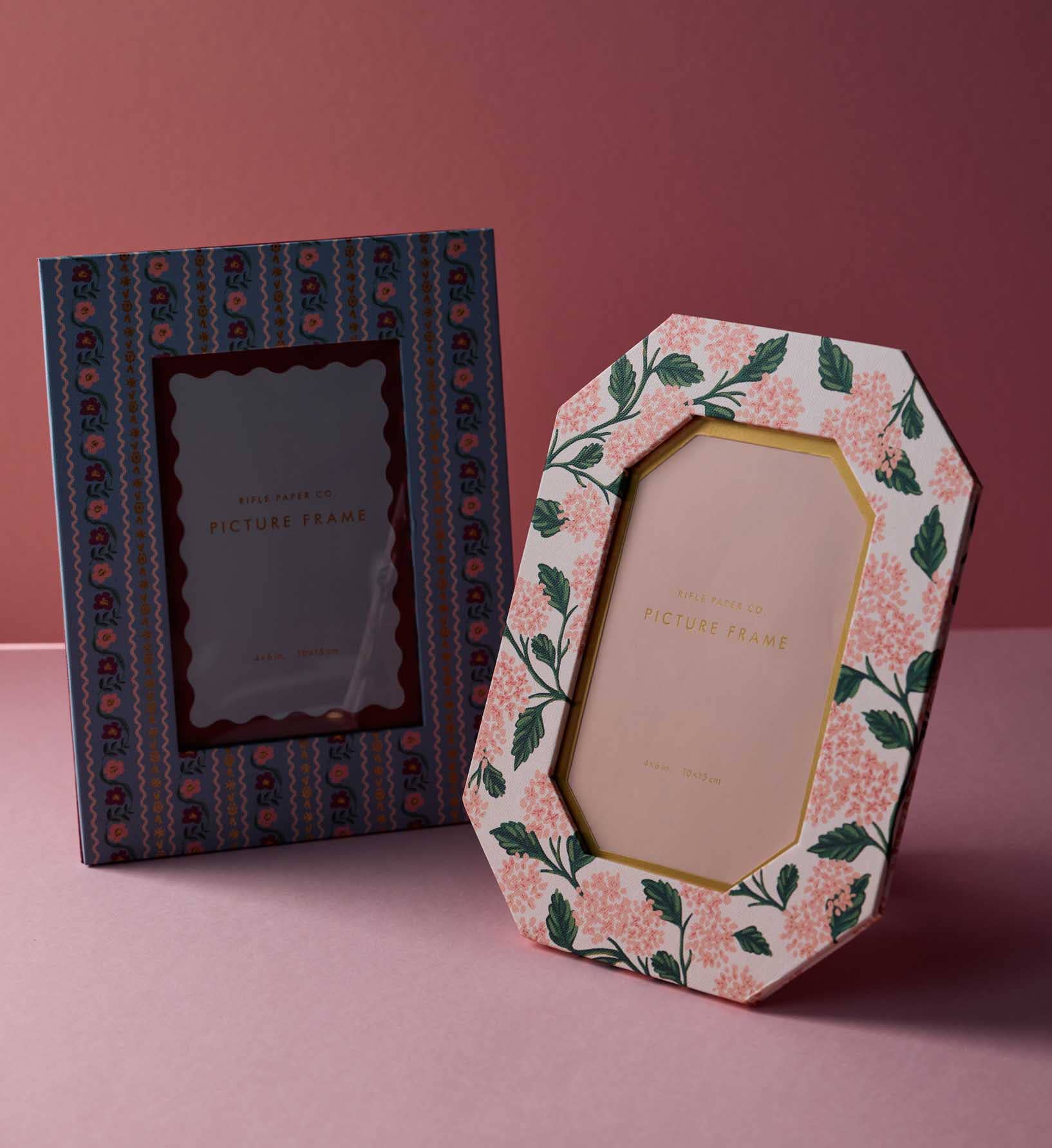 Pink Hydrangea Paper Wrapped Picture Frame - Foxy’s